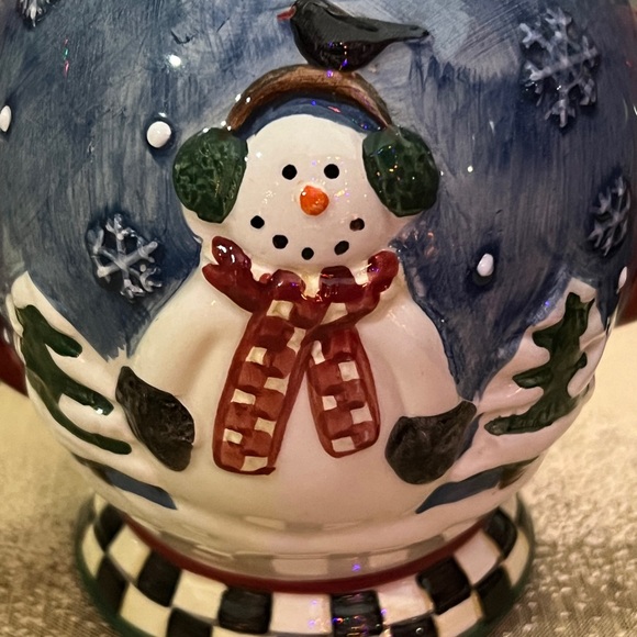 Debbie Mumm Snowman Teapot Sakura China NEW - Picture 3 of 7